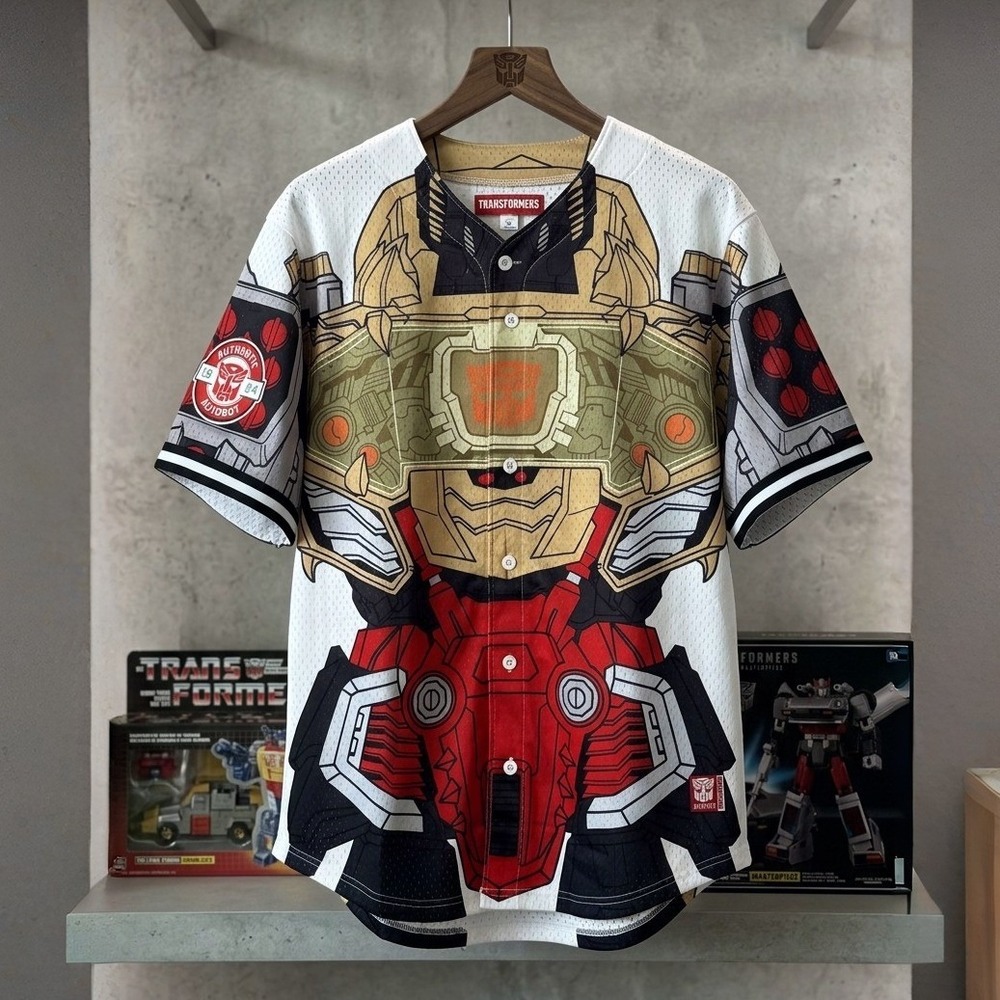 Freeze Max Transformers Grimlock Baseball Jersey Mens XL Autobot Mesh NWT